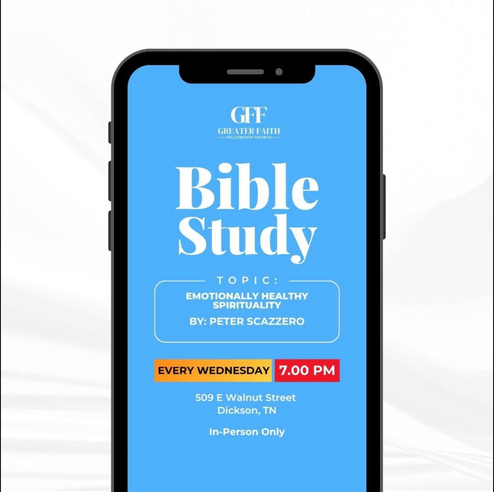 Wednesday Bible Study at 7:00 PM
